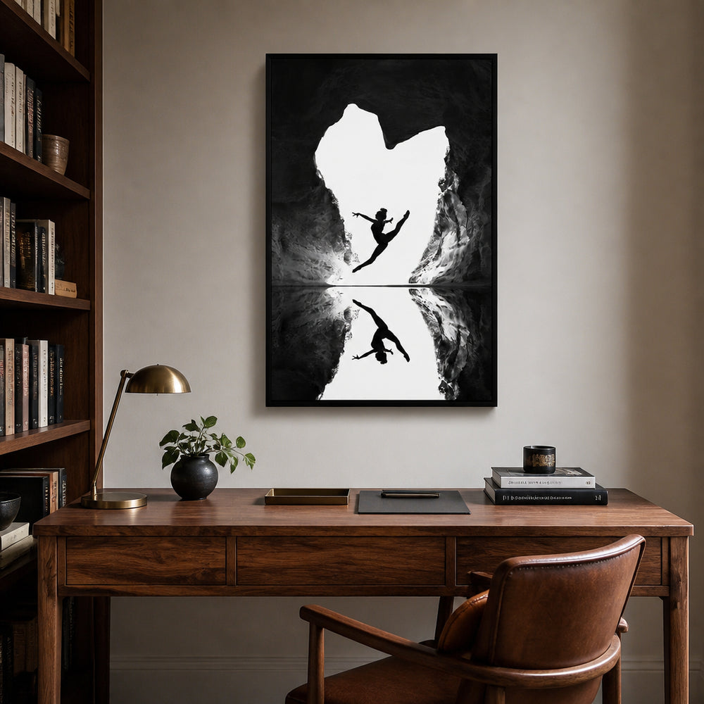 Room mockup featuring Heart's Rhythmic Leap Photo Print