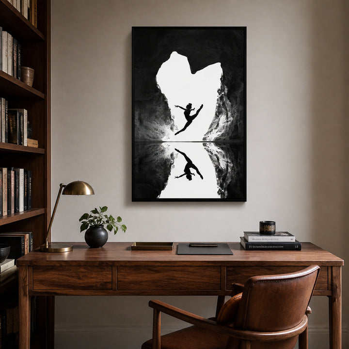 Room mockup featuring Heart's Rhythmic Leap Photo Print