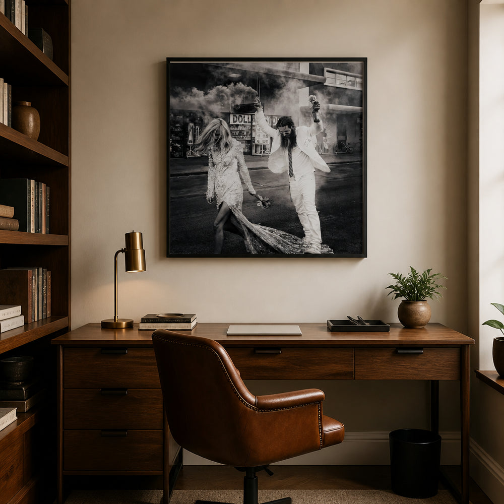 Room mockup featuring North Las Vegas Celebration Photo Print