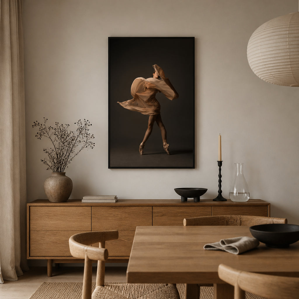 Room mockup featuring Stranger Ballet Movement Photo Print
