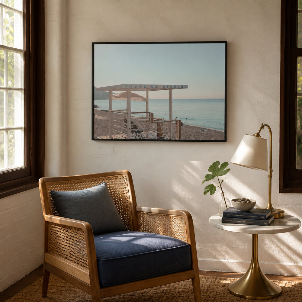 Room mockup featuring Riviera Beach Watching Photo Print
