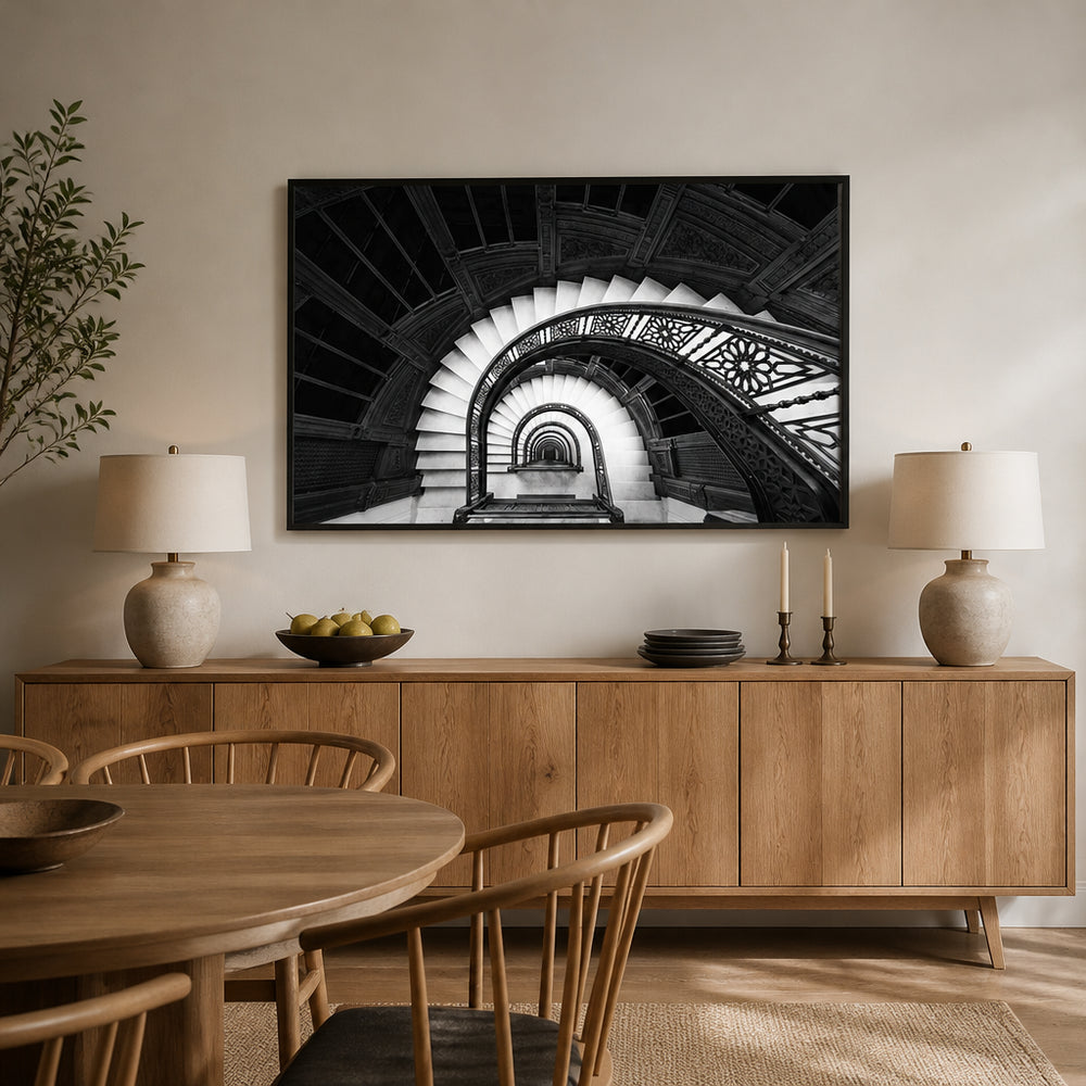 Room mockup featuring Spiraling Ascent Photo Print