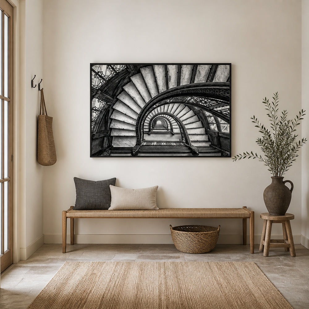 Room mockup featuring The Rookery Spiral Journey Photo Print