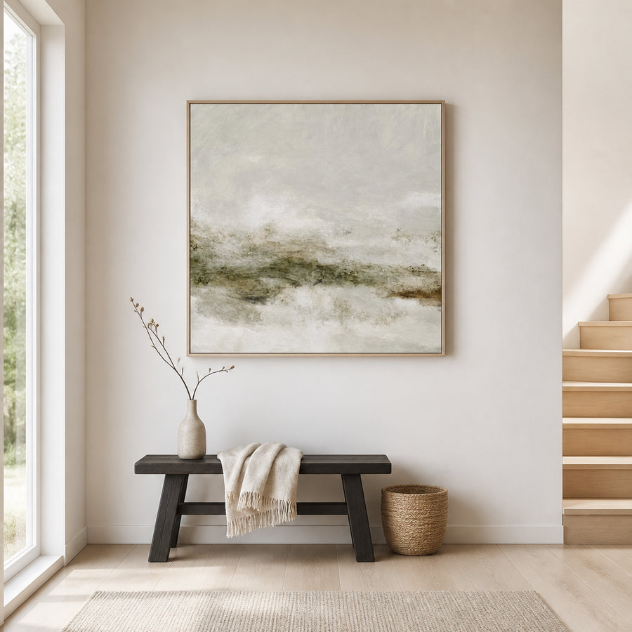Mist Over the Heath Art Print in a room setting