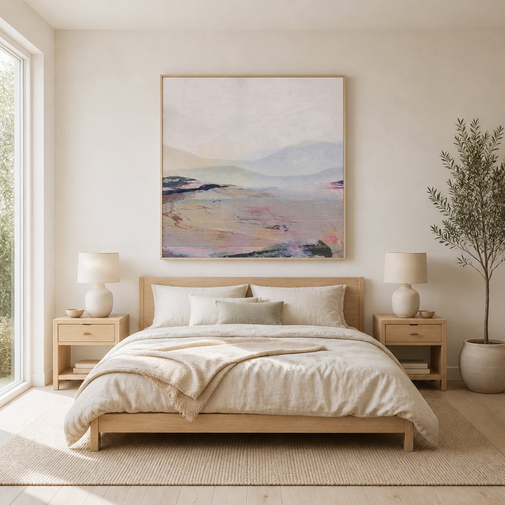 Room mockup featuring Karoo at Dawn Landscape Art Print
