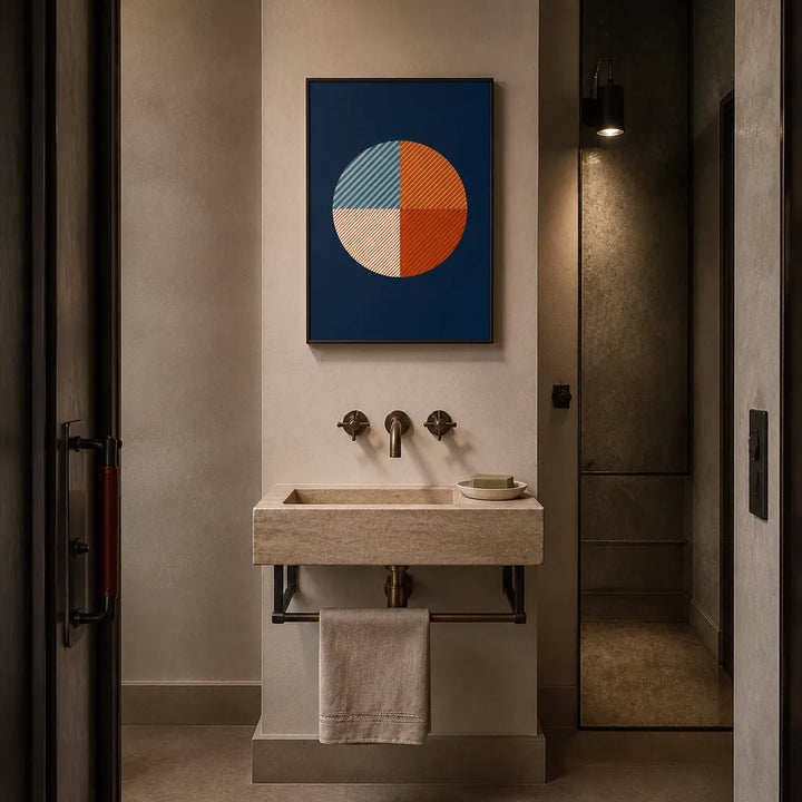 Room mockup featuring Circular Color Harmony Art Print