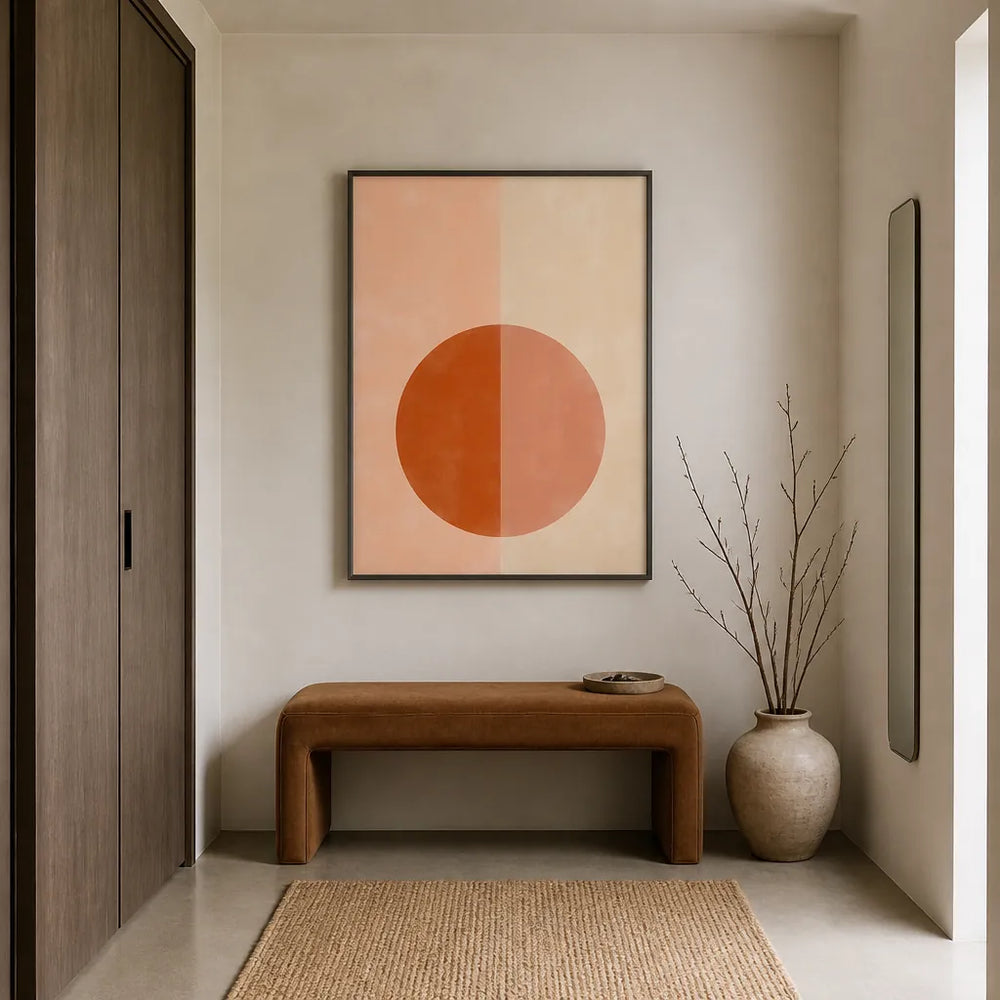 Room mockup featuring Terracotta Circle Harmony Art Print