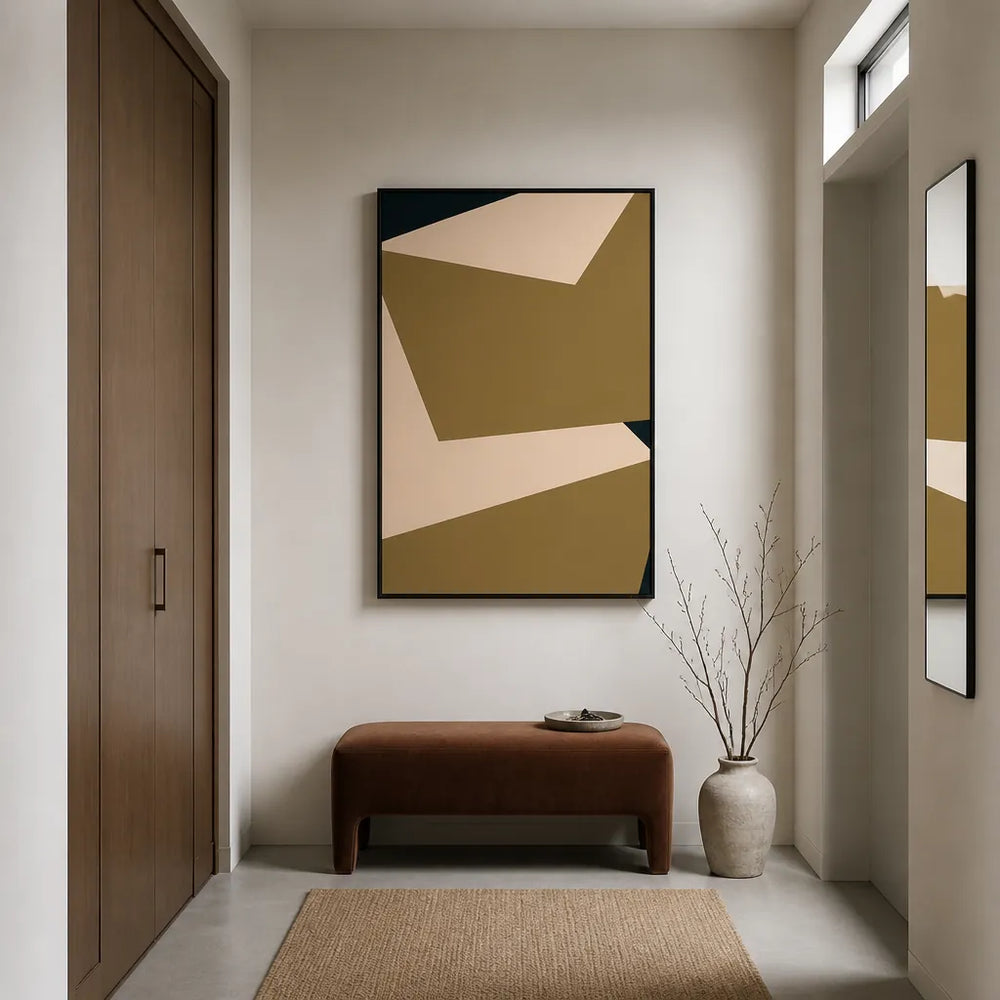 Room mockup featuring Geometric Envelope Overlap Art Print