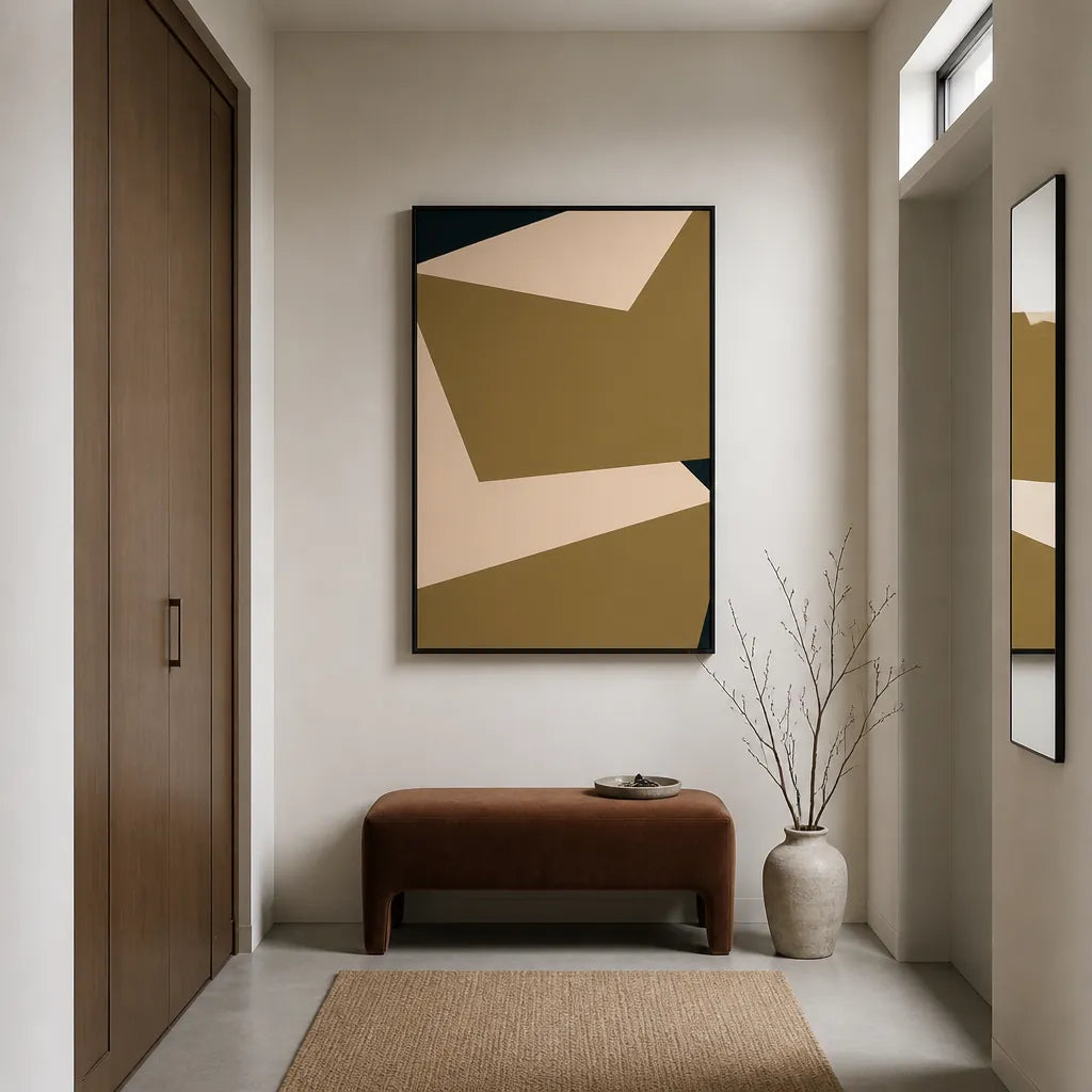 Room mockup featuring Geometric Envelope Overlap Art Print