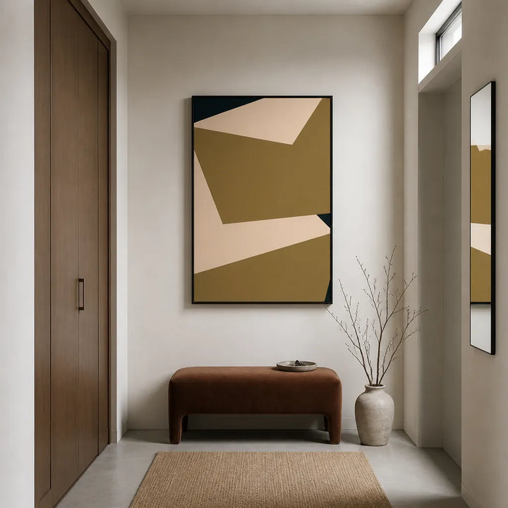 Room mockup featuring Geometric Envelope Overlap Art Print