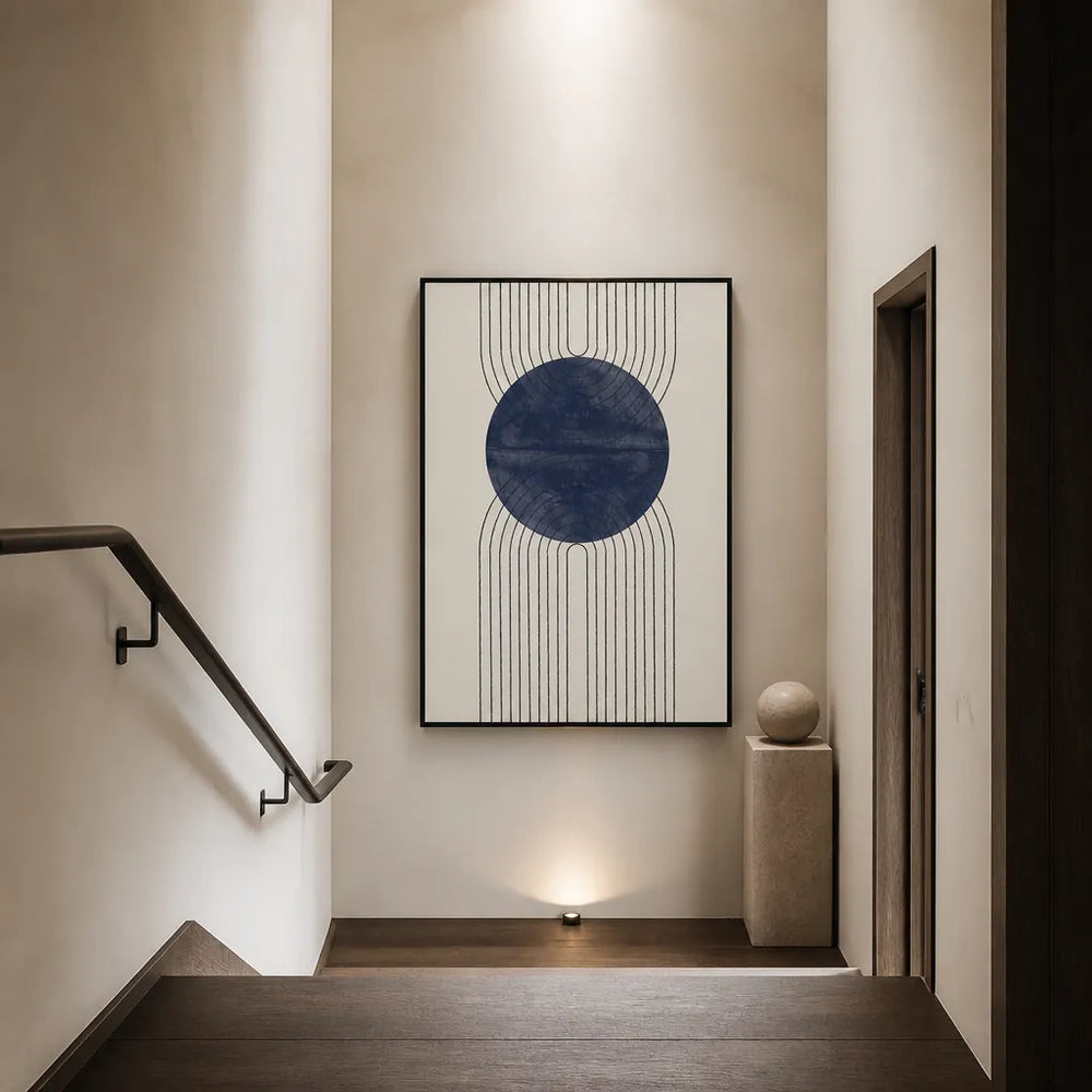 Room mockup featuring Blue Moon Radiance Art Print