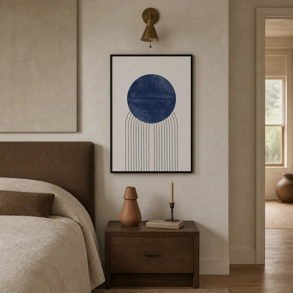 Room mockup featuring Blue Moon Cascade Art Print