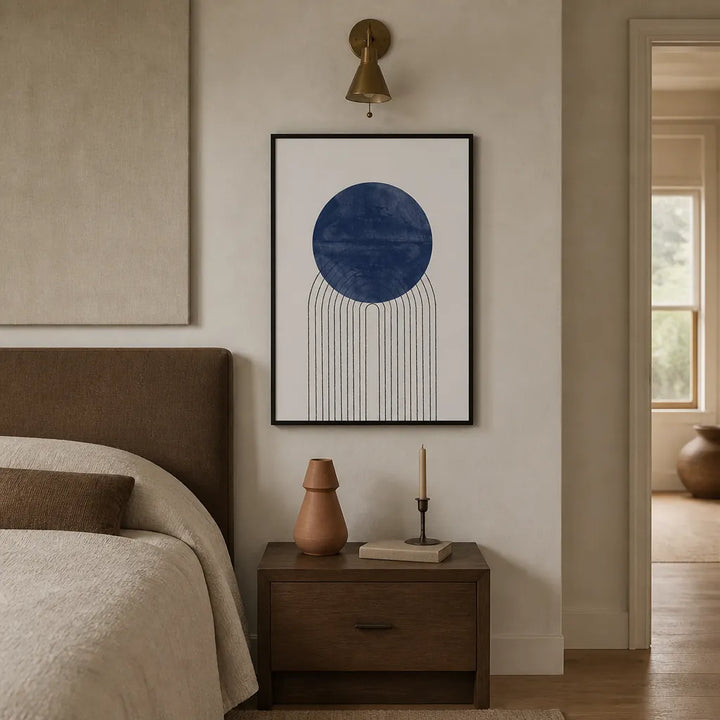 Room mockup featuring Blue Moon Cascade Art Print
