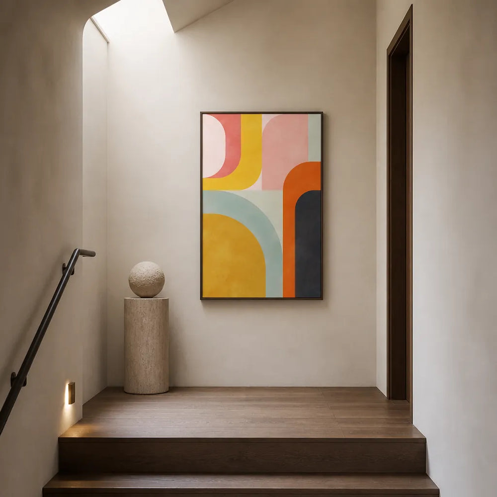 Room mockup featuring Color Harmony Canvas Art Print