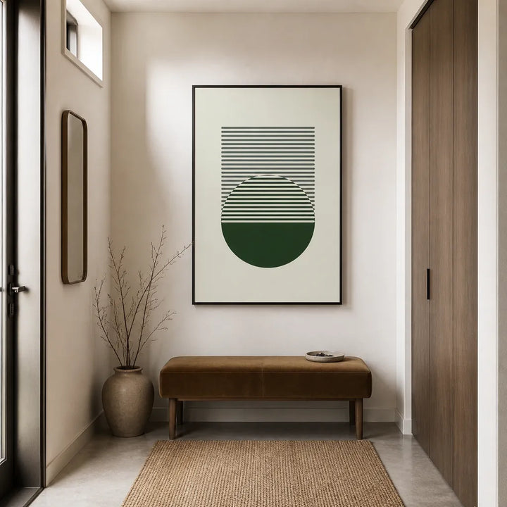 Room mockup featuring Geometric Harmony Canvas Art Print