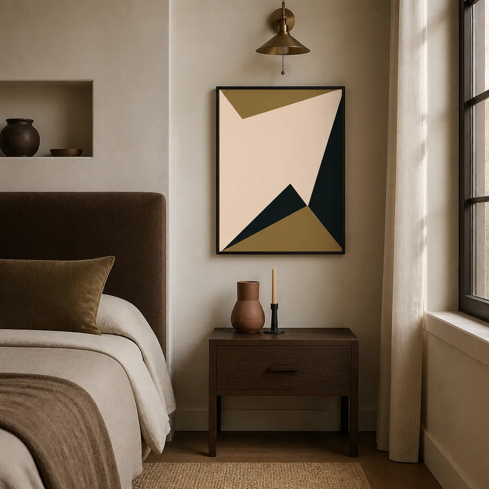 Room mockup featuring Geometric Elegance Decor Art Print