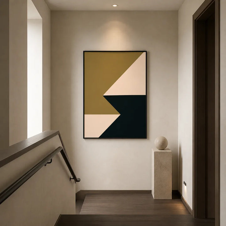 Room mockup featuring Geometric Elegance Decor Art Print (1)