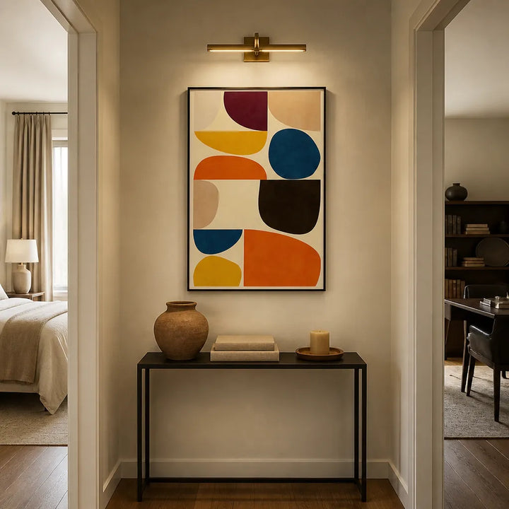 Room mockup featuring Vivid Bauhaus Harmony Art Print