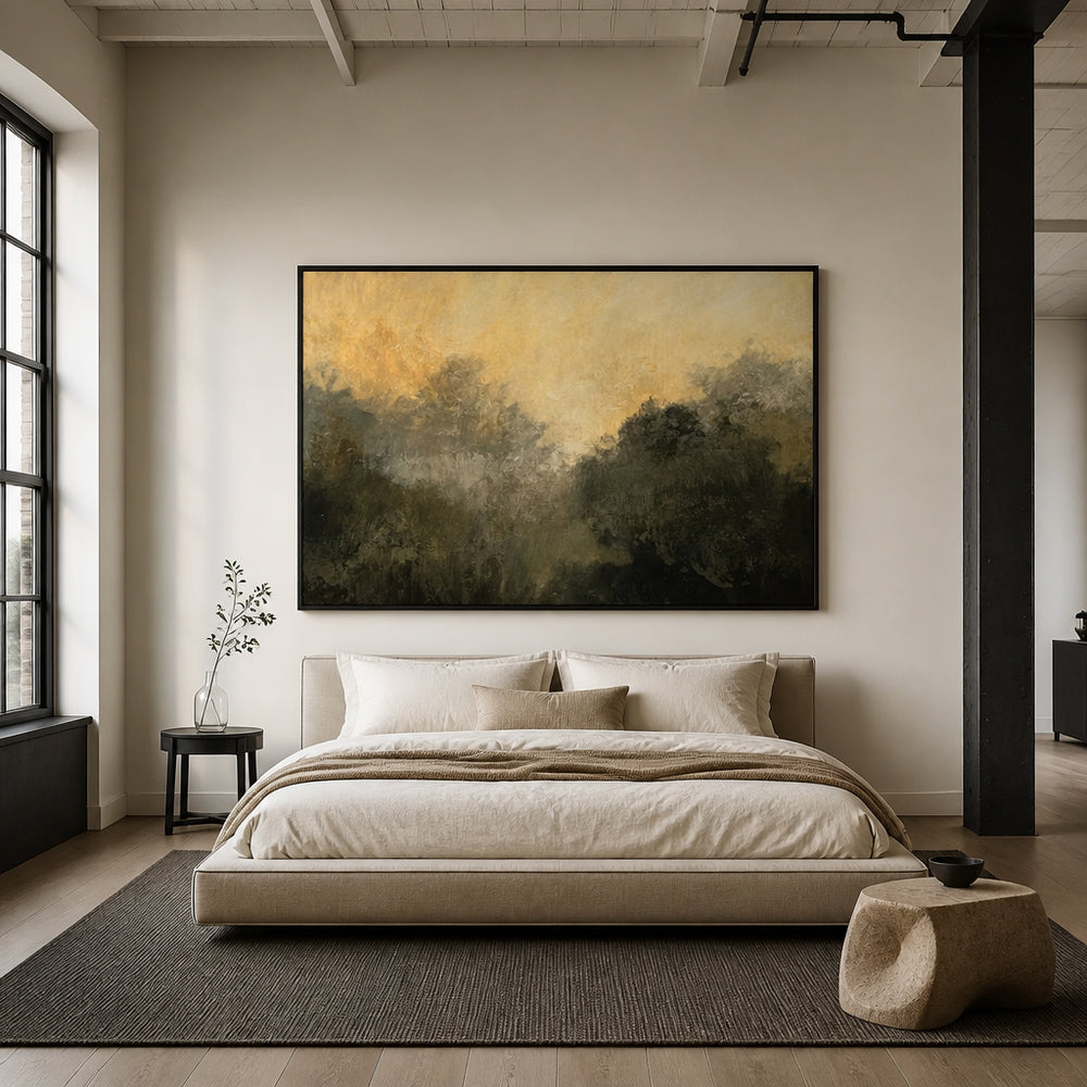 Room mockup featuring Devon Wood Sunrise Art Print