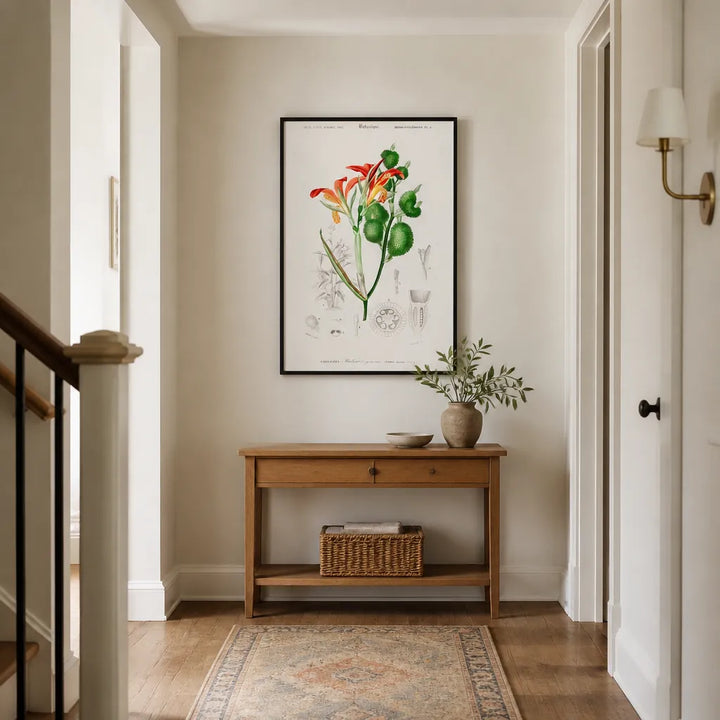 Room mockup featuring Anna speciosa Illustrated by Charles Dessalines D Orbigny Art Print