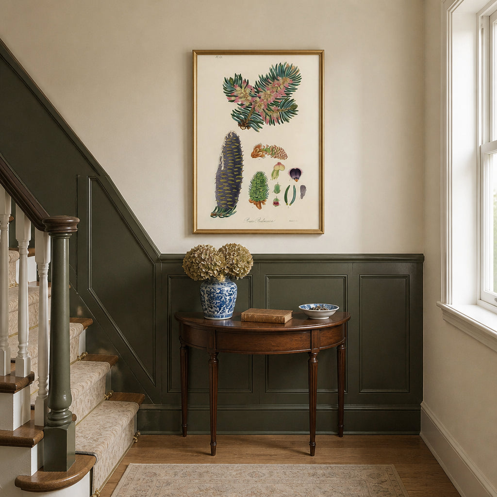 Room mockup featuring Pinus Balsamea Art Print