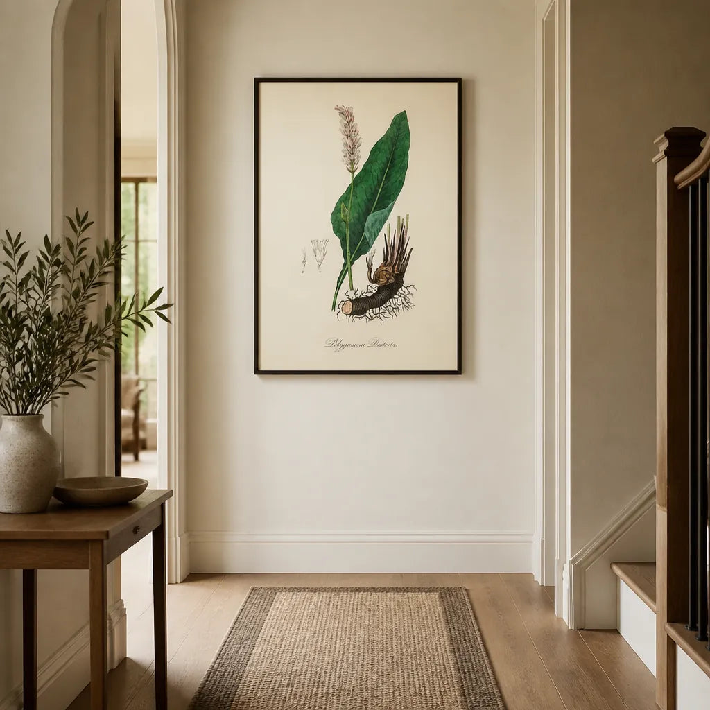 Room mockup featuring Bistort Illustration by John Stephenson Art Print