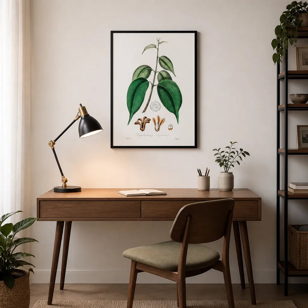 Room mockup featuring Borneo Camphor Illustration by John Art Print