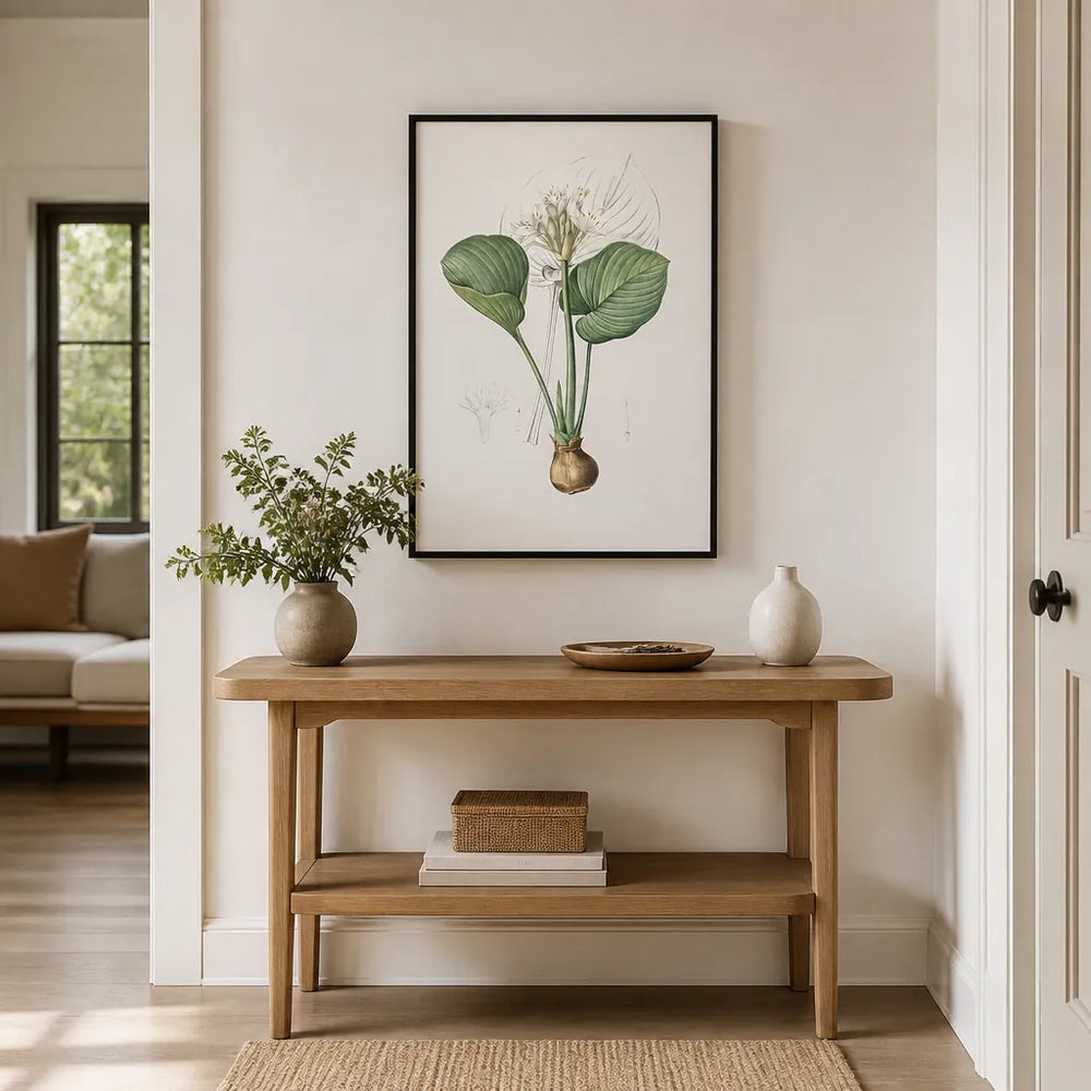 Room mockup featuring Cardwell Lily by Pierre-Joseph Redouté Art Print