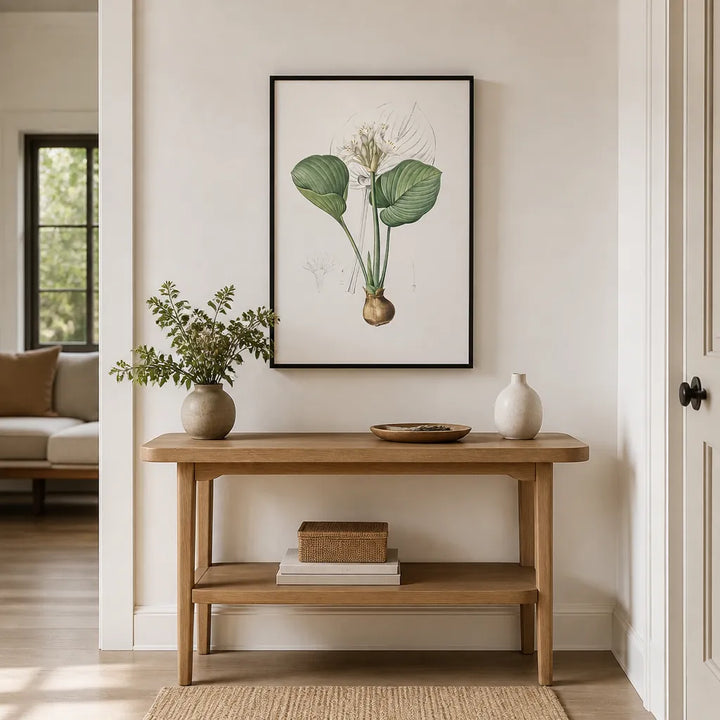 Room mockup featuring Cardwell Lily by Pierre-Joseph Redouté Art Print