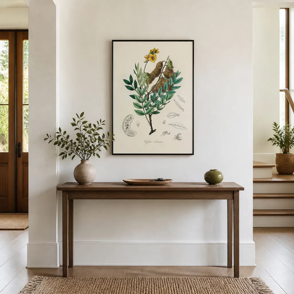 Room mockup featuring Cassia Senna Illustration by John Stephenson and James Morss Art Print