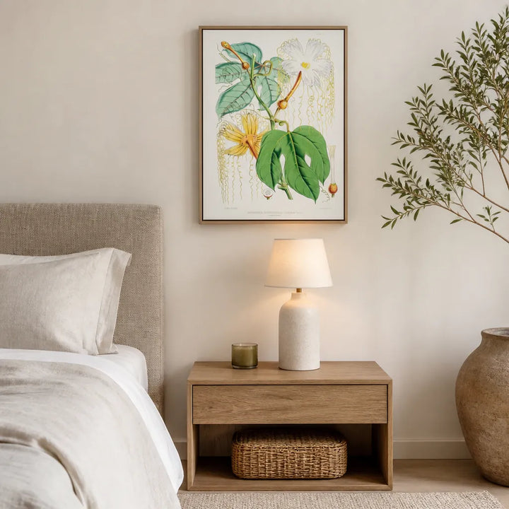 Room mockup featuring Chinese Lard Seed Female Plant by H. W. Art Print