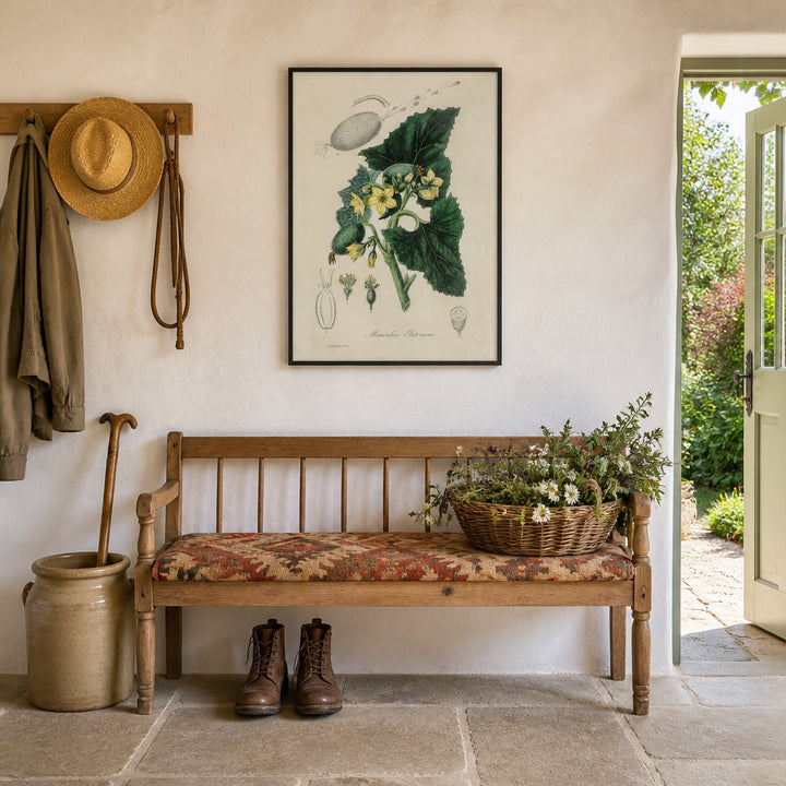 Room mockup featuring Momordica Elaterium by William Clark Art Print