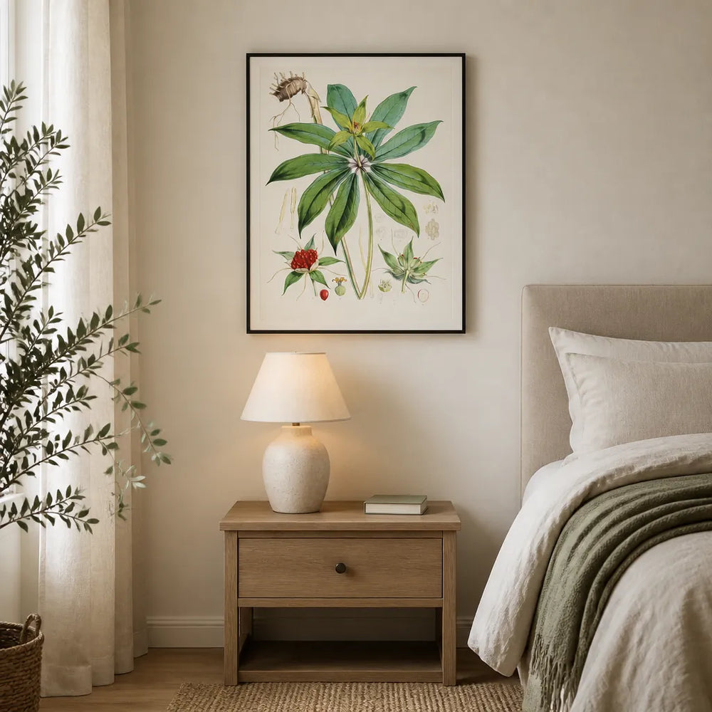 Room mockup featuring Paris Polyphylla Art Print