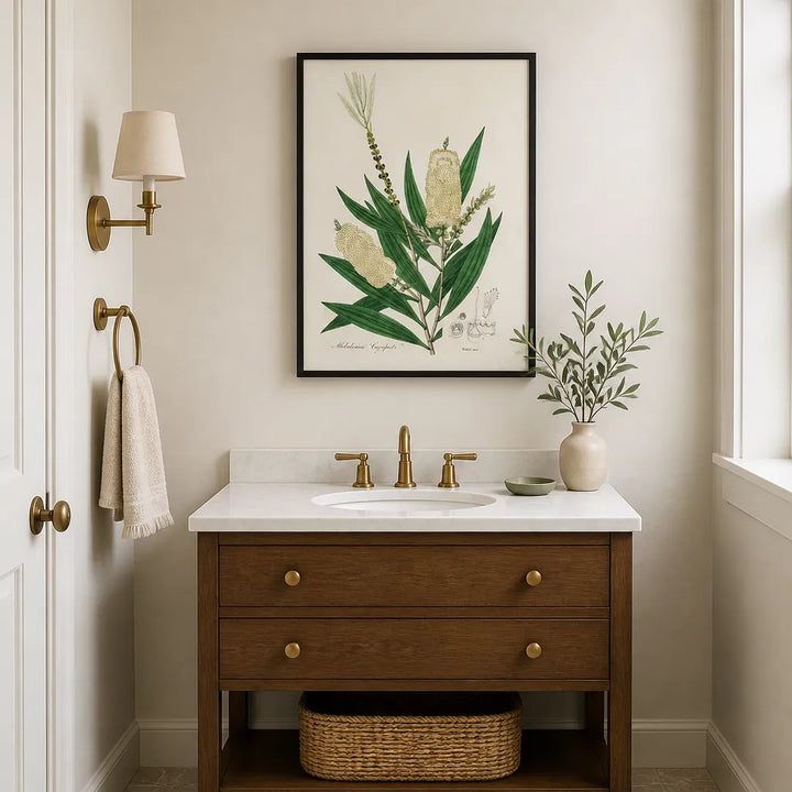 Room mockup featuring Melaleuca (Cajeput) by John Art Print