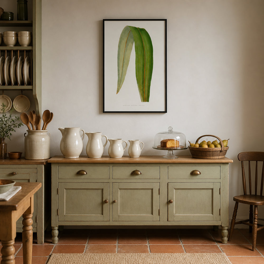 Room mockup featuring Dracaena Leaf Illustration Art Print