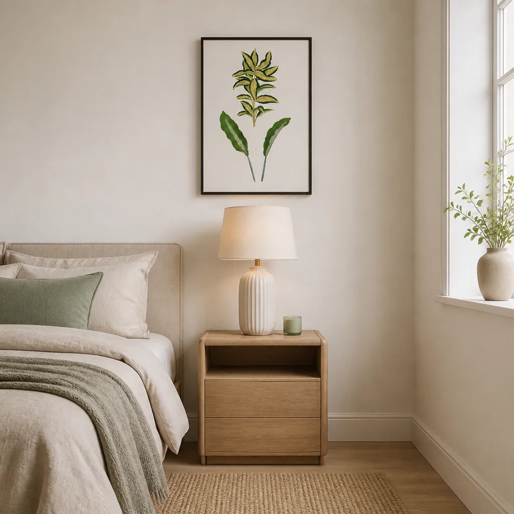 Room mockup featuring Euonymus Japonica Auro Variegata Art Print