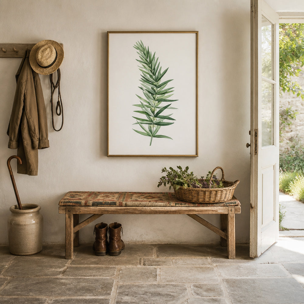 Room mockup featuring Whorled Solomons Seal by Pierre-Joseph Redouté Art Print
