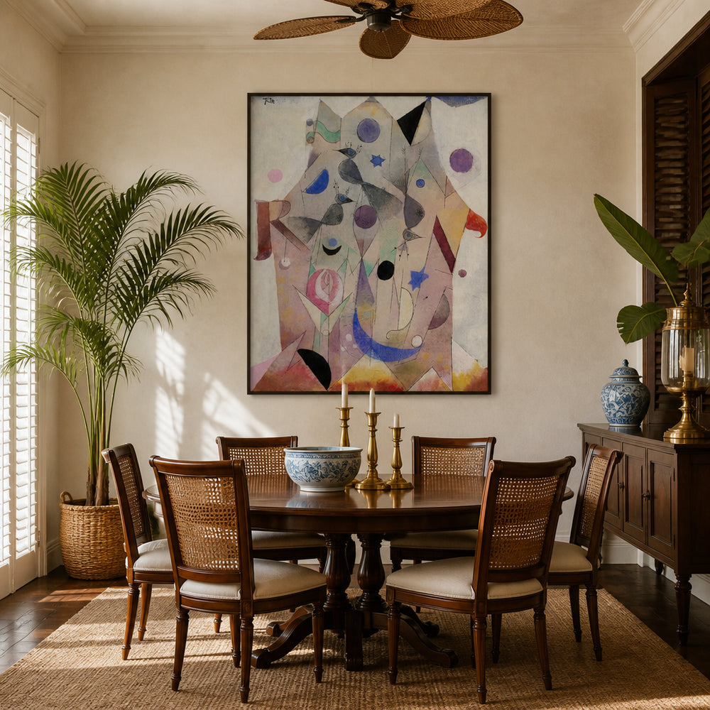 Room mockup featuring Persische Nachtigallen by Paul Klee Art Print