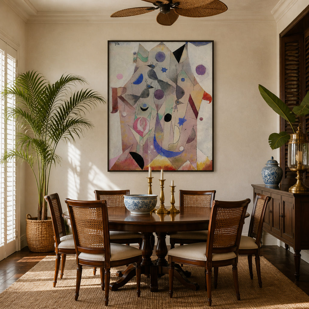 Room mockup featuring Persische Nachtigallen by Paul Klee Art Print