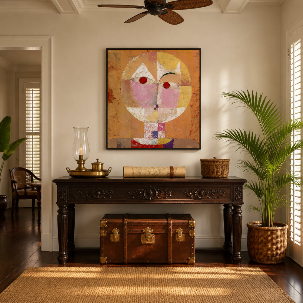 Room mockup featuring Senecio by Paul Klee Art Print