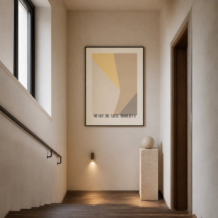 Room mockup featuring Modern Geometric Composition Art Print