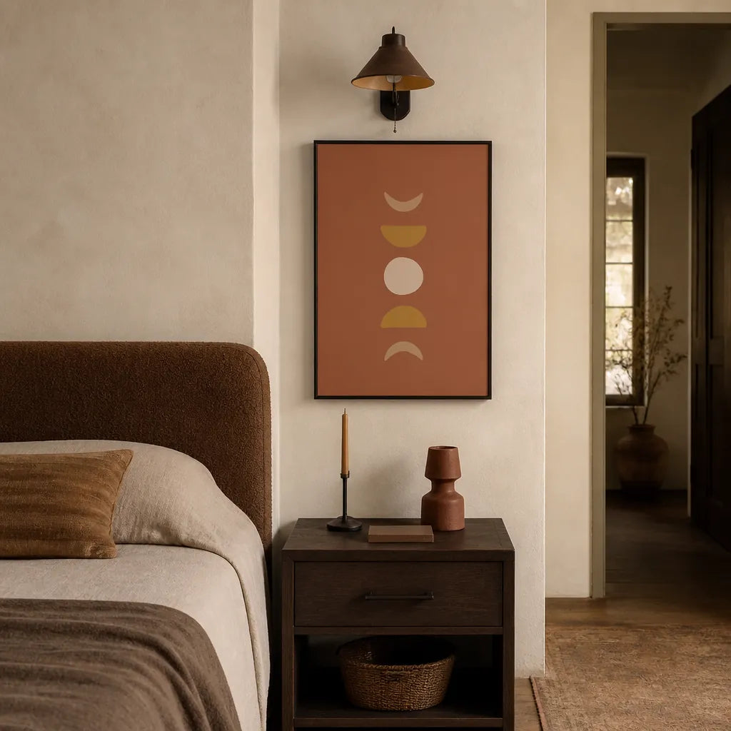 Room mockup featuring Moon Phase Alignment Art Print