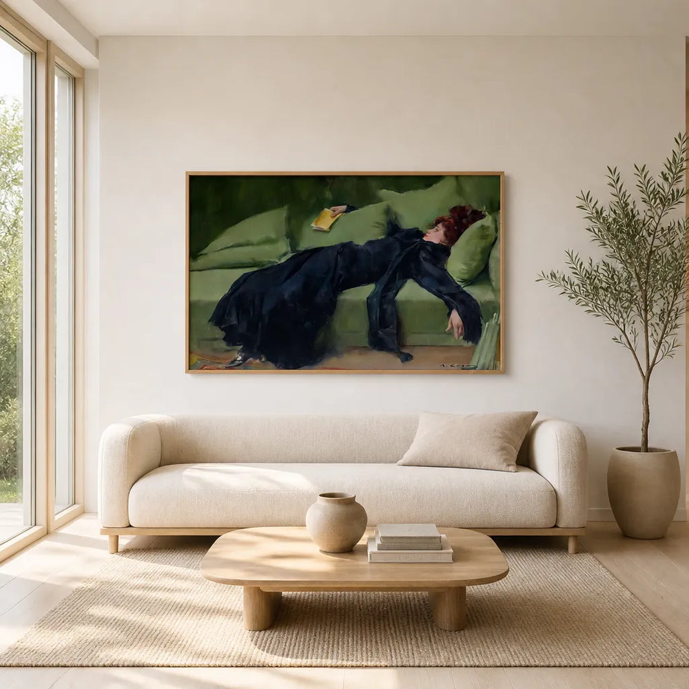 Room mockup featuring Jove Decadent Reverie Contemporary Art Print