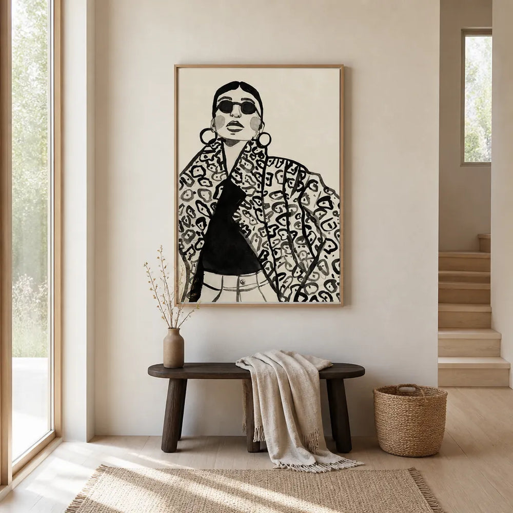 Room mockup featuring Chic Confidence Contemporary Art Print