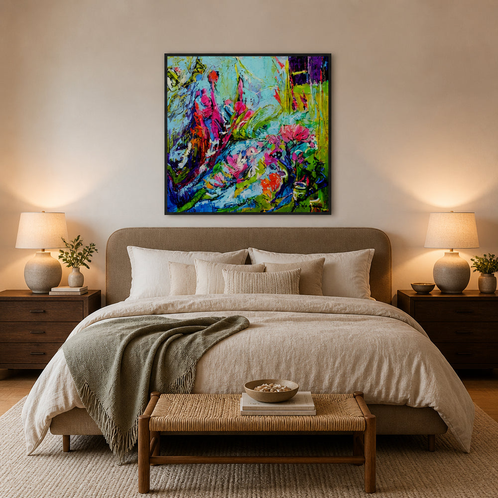 Room mockup featuring Soulful Garden Harmony Art Print