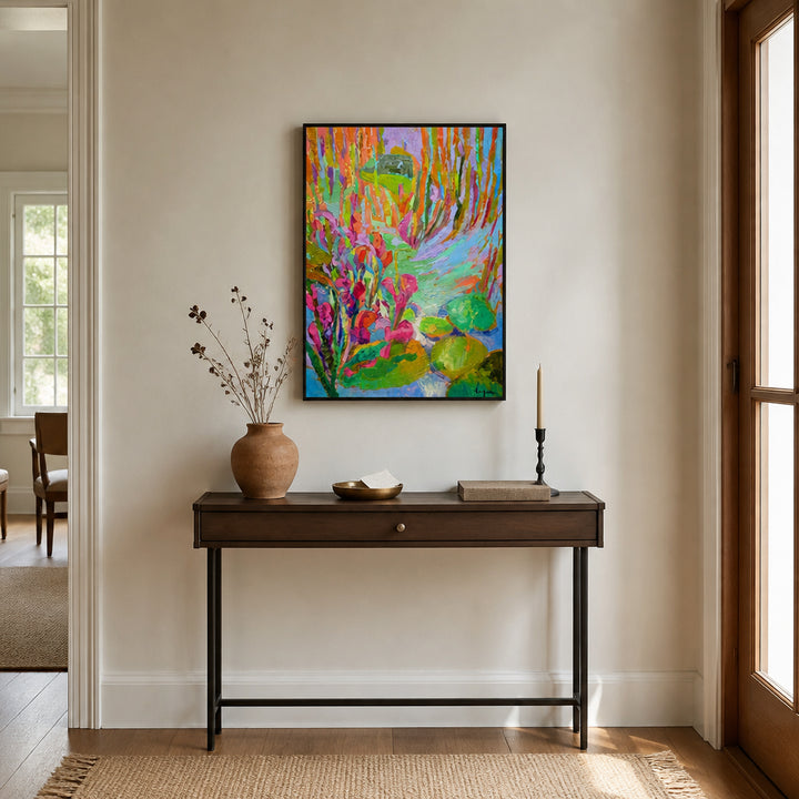Room mockup featuring Pond Of My Own Art Print