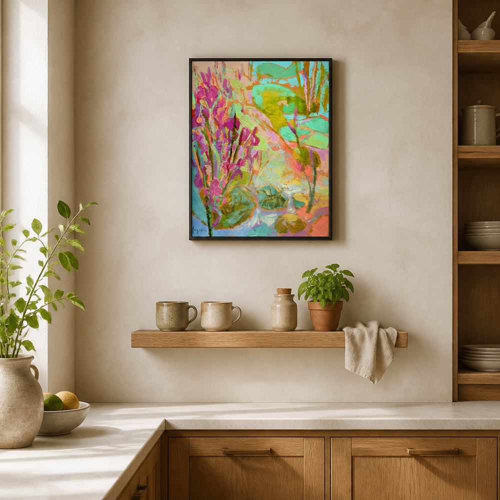 Room mockup featuring Pond Of My Own Art Print (1)