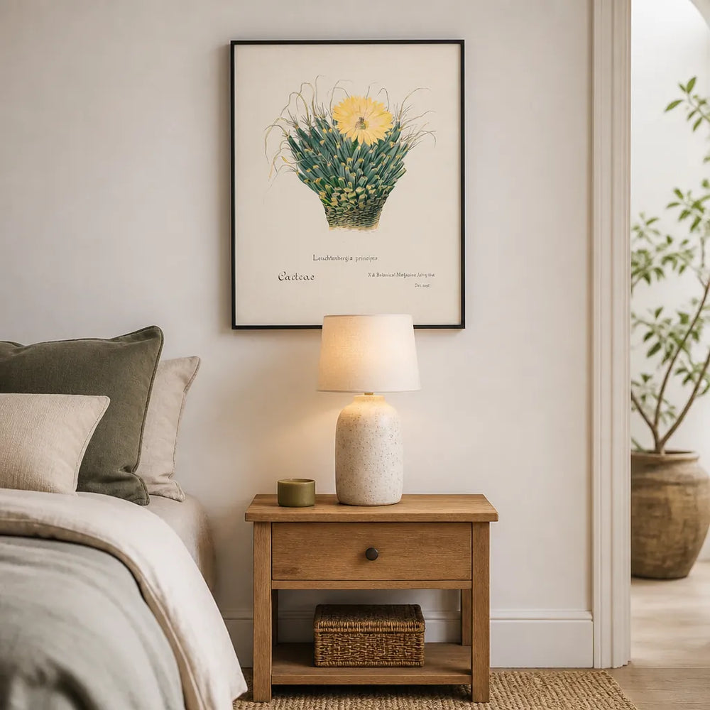 Room mockup featuring Leuchtenbergia principis by N. A. Botanical Magazine Art Print