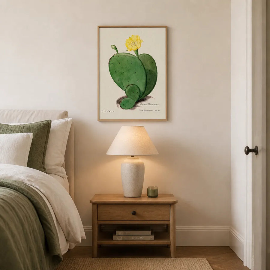 Indian Fig Opuntia Cactus Art Print in a room setting