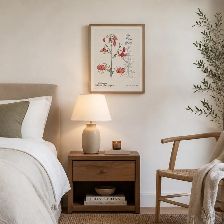 Room mockup featuring Lilium Martagon Art Print